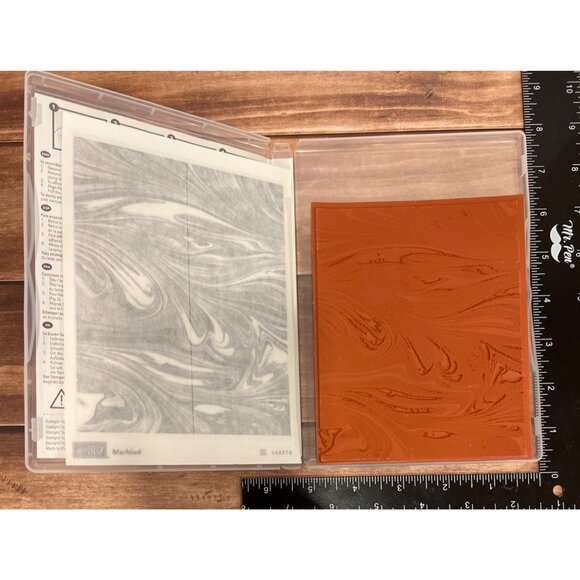 Stampin Up! Marbled Background Rubber Stamp 144772 - Picture 3 of 3